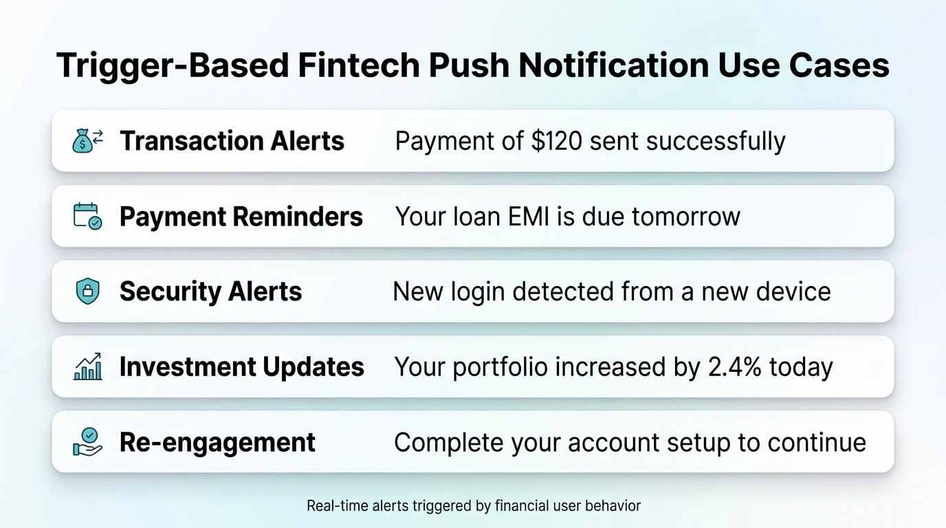 fintech push notification use cases