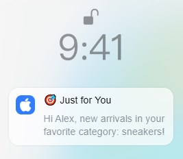 personalized notification