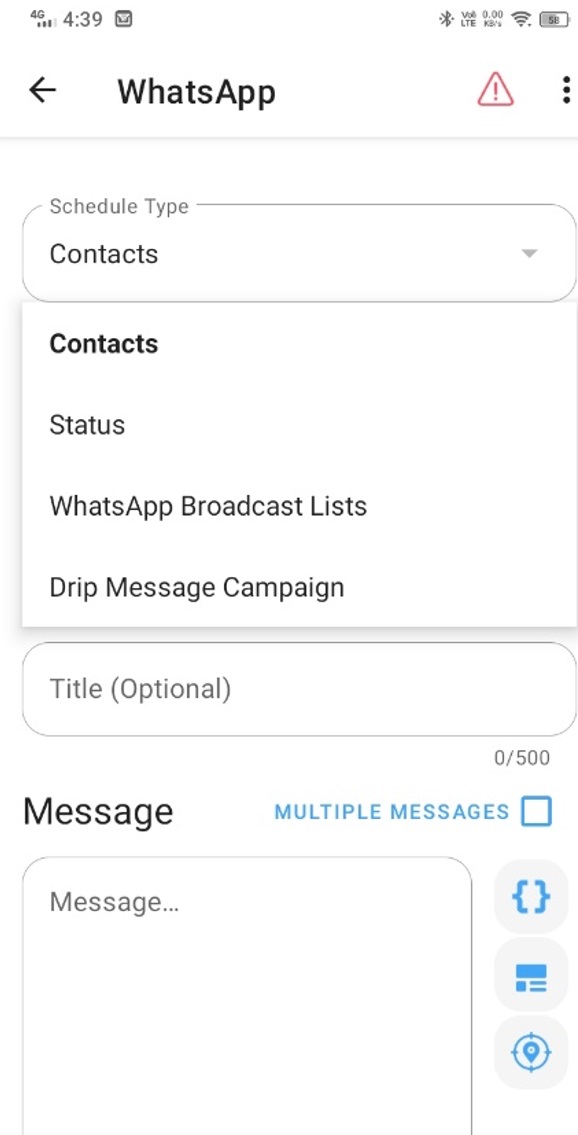 schedule whatsapp message android