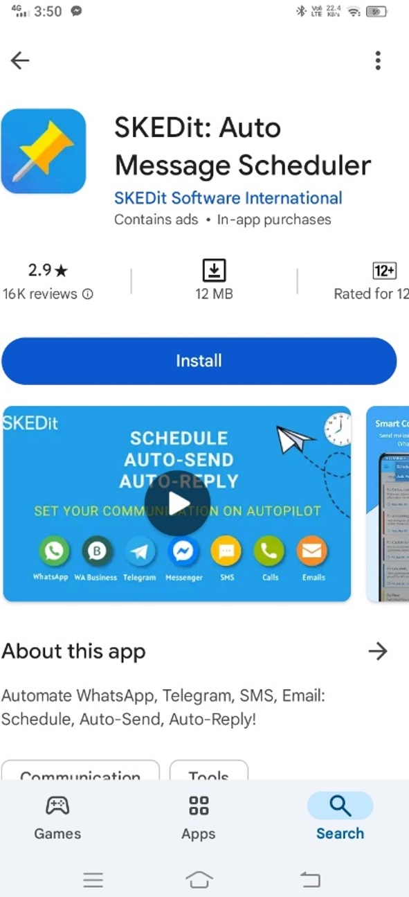how to schedule messages on android