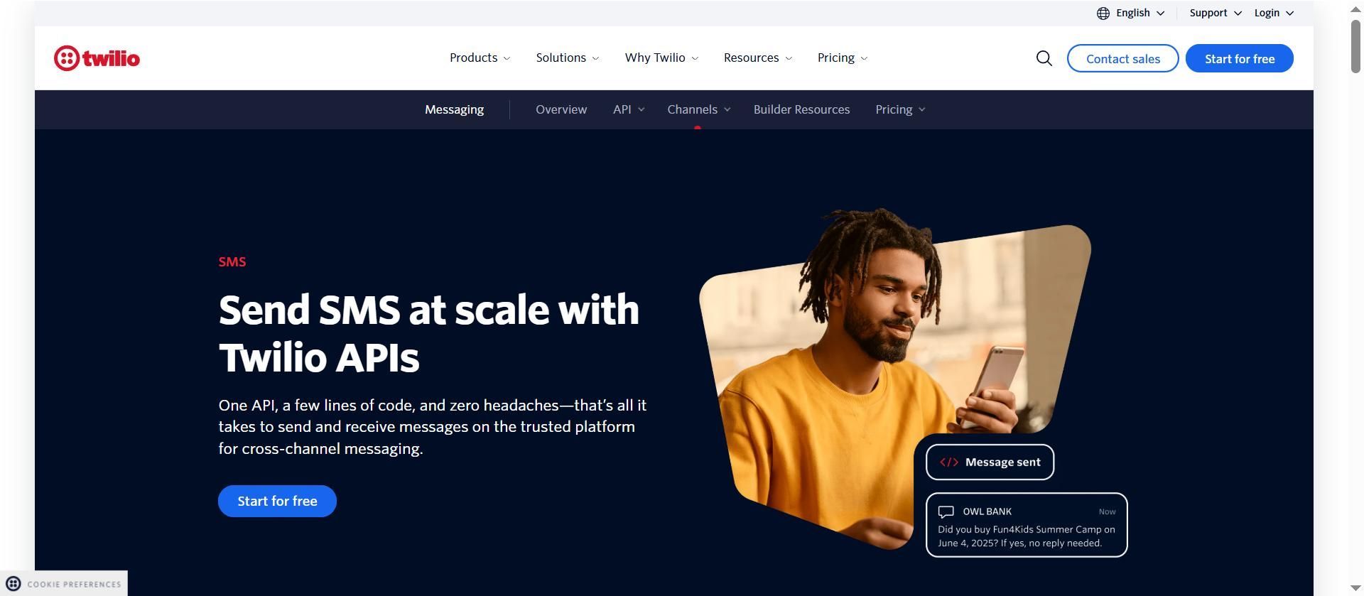 Twilio 平台的線上簡訊發送功能