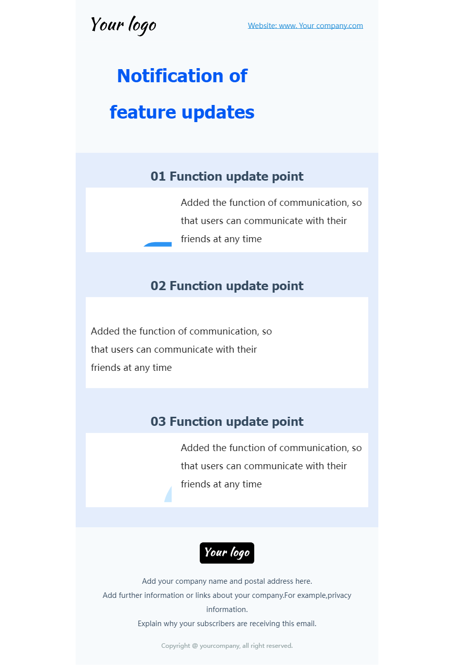 Product Update Email Template