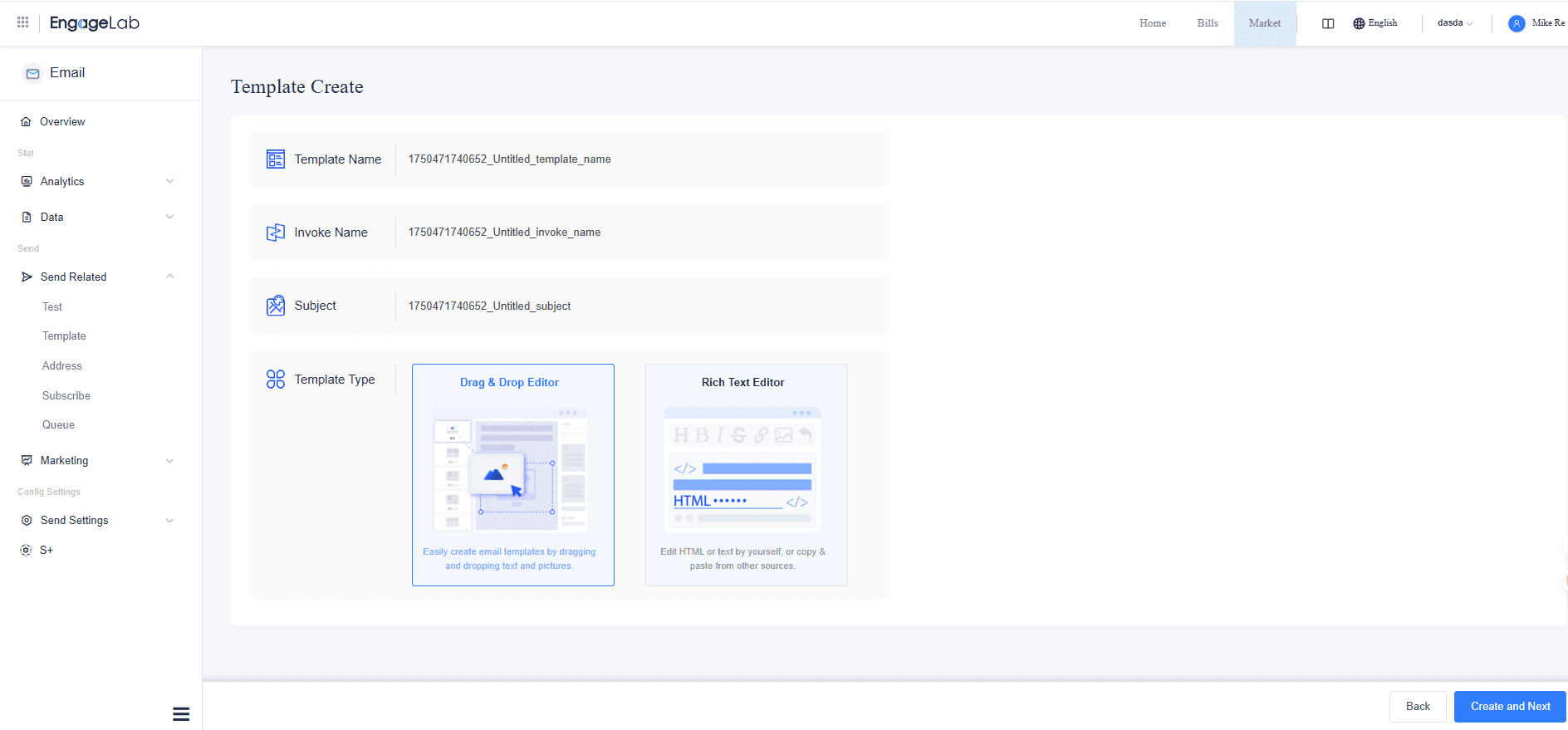Configure Template Settings