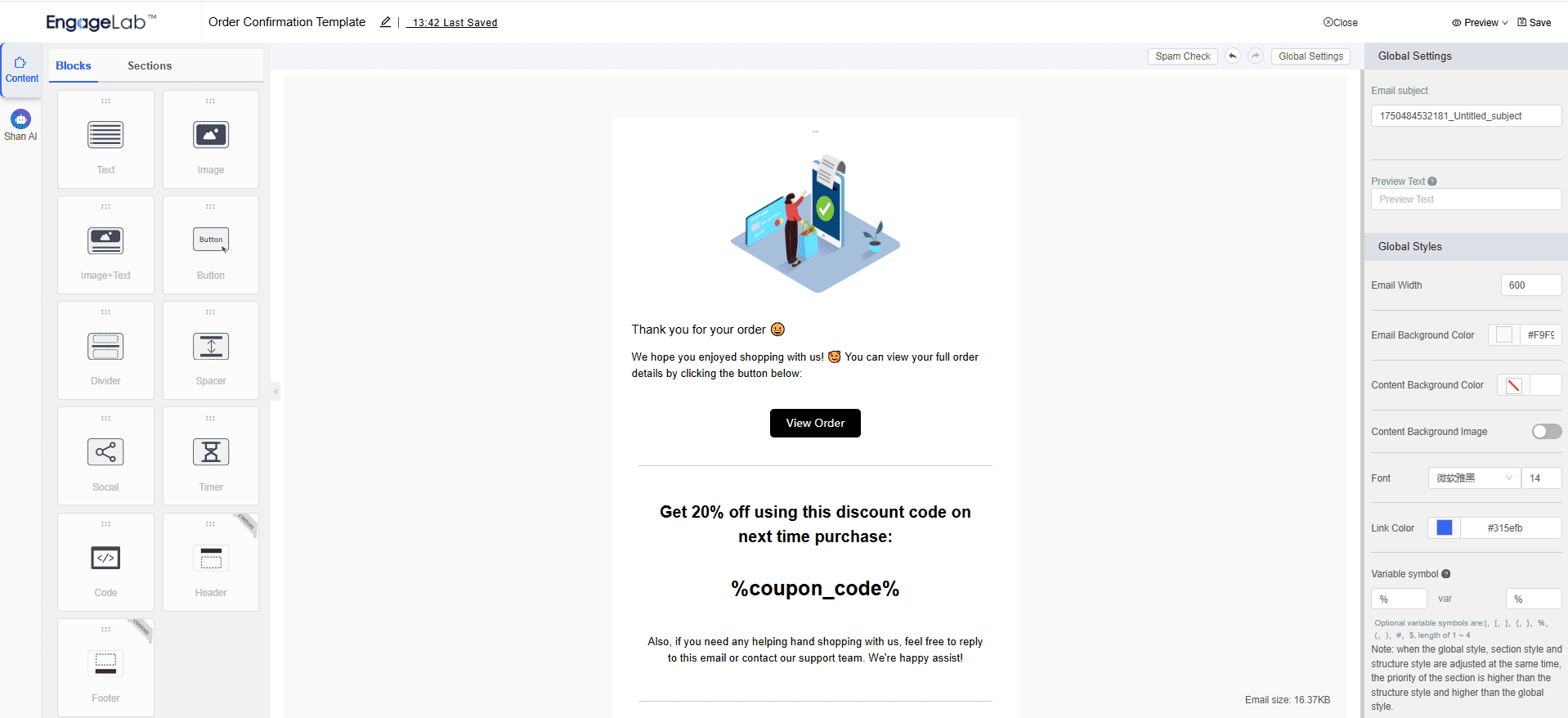 Choose & Advanced Order Confirmation Template Customization