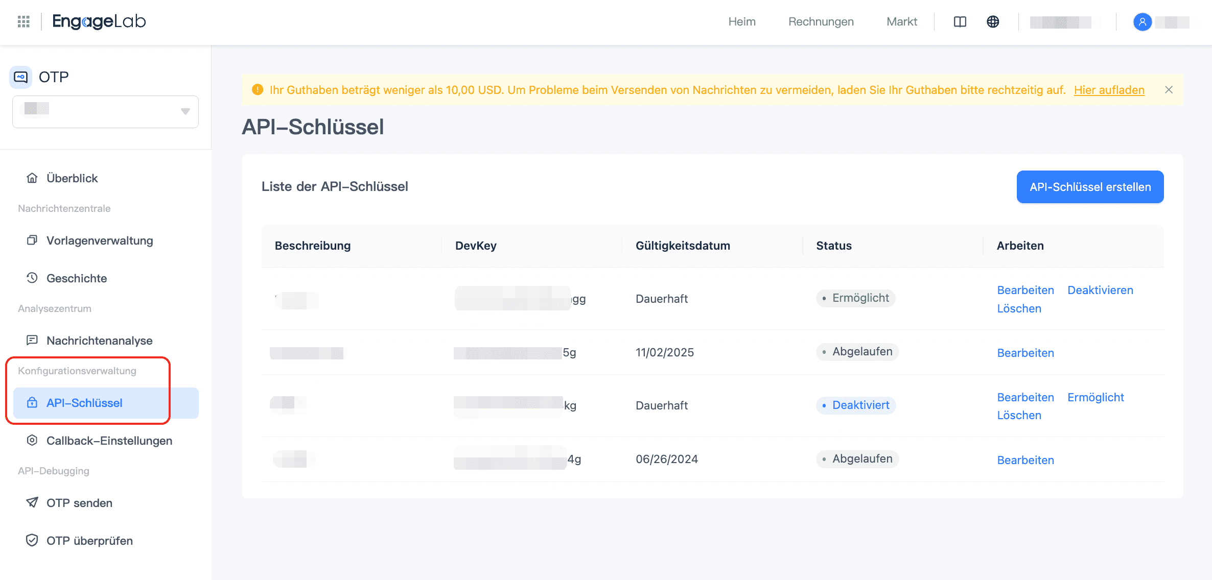 otp online an mobilnummer senden