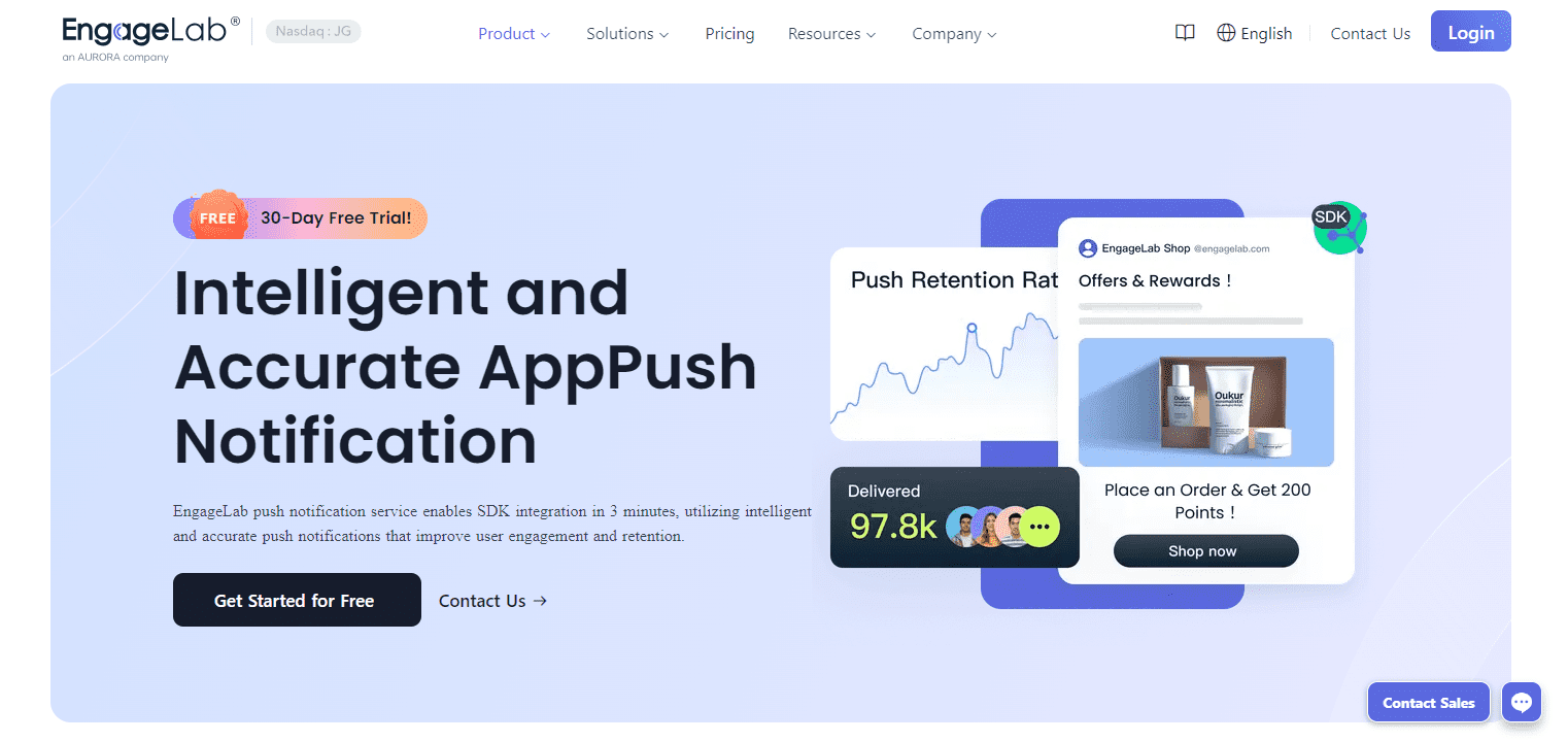 Create push notifications in EngageLab