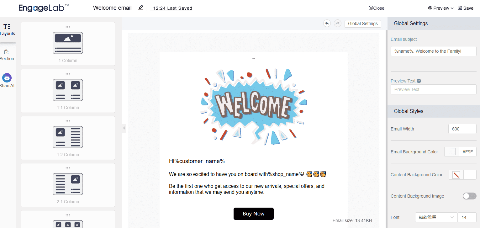 engagelab design email