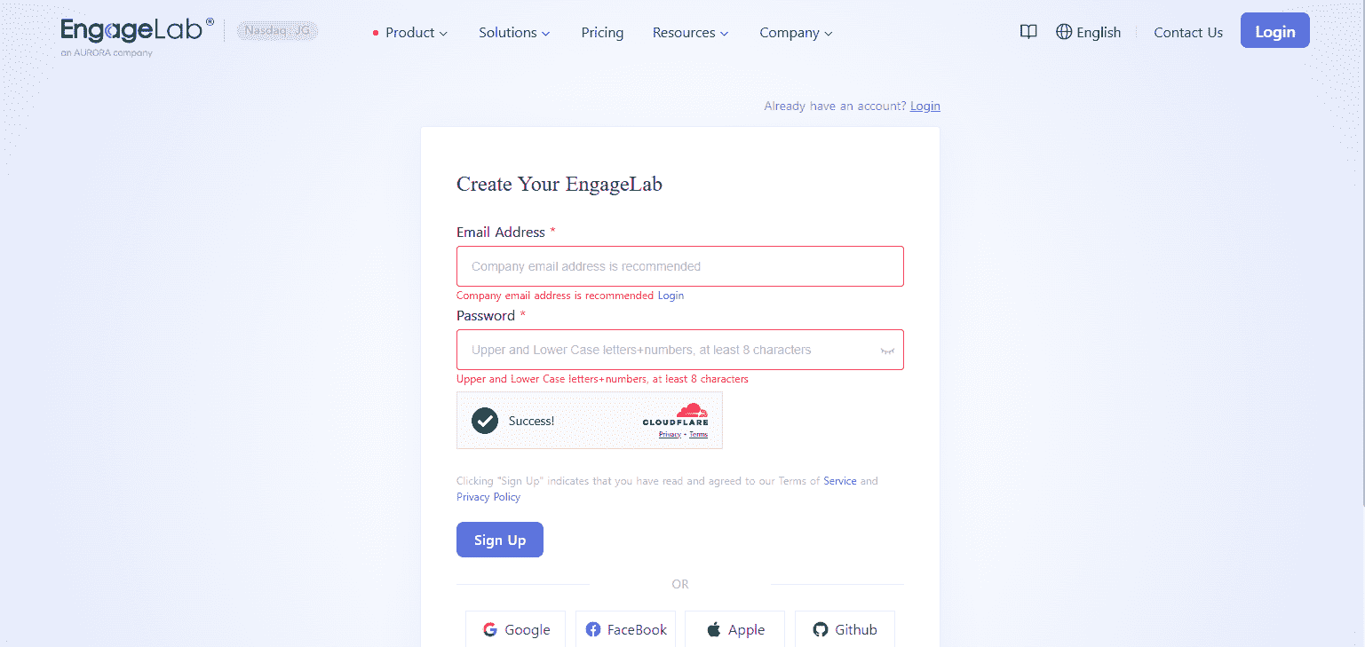engagelab-signup