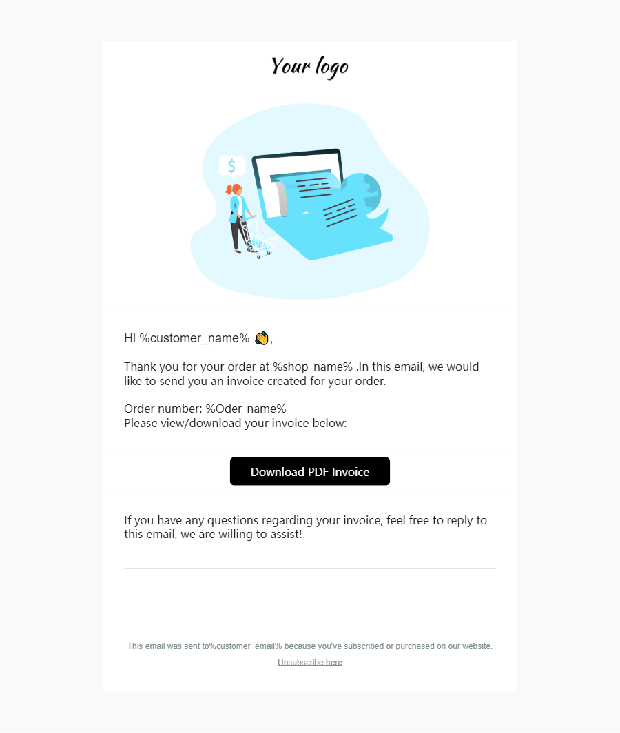 Invoice Email Template