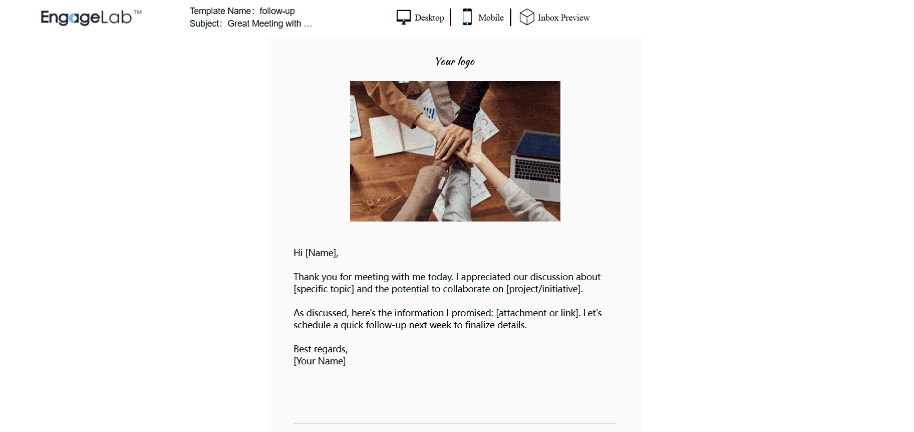 follow up email after meeting template