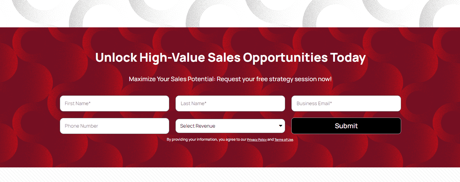 A form is a great tool for B2B lead generation