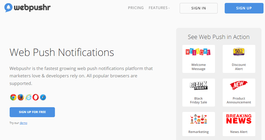 OneSignal 替代方案 webpusher