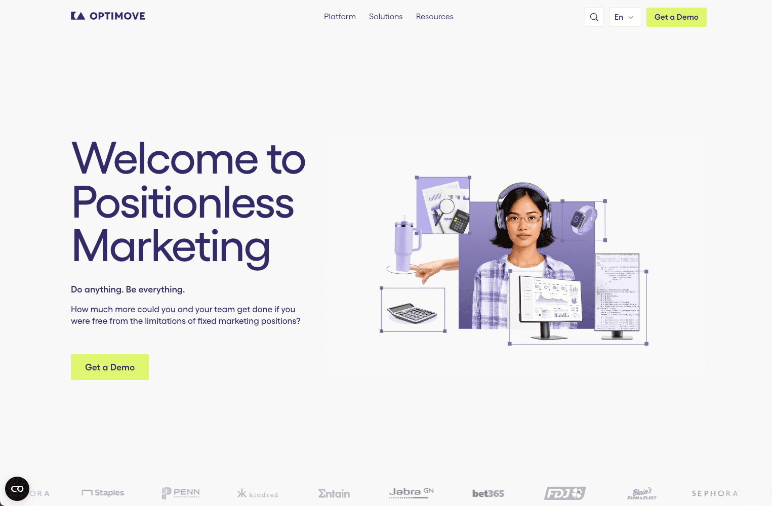 optimove positionless marketing homepage