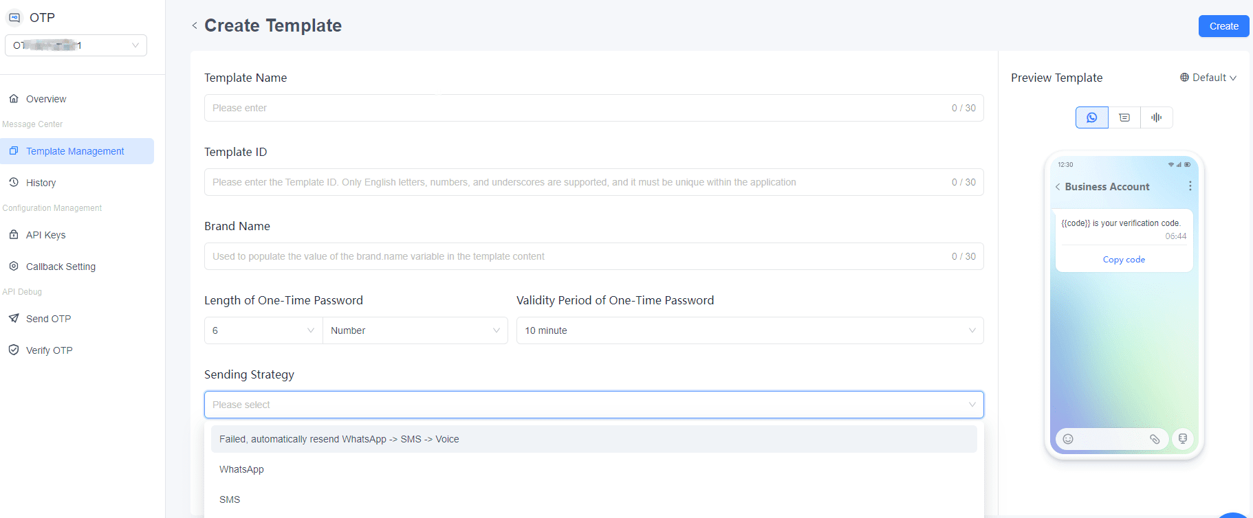 send otp to mobile number online