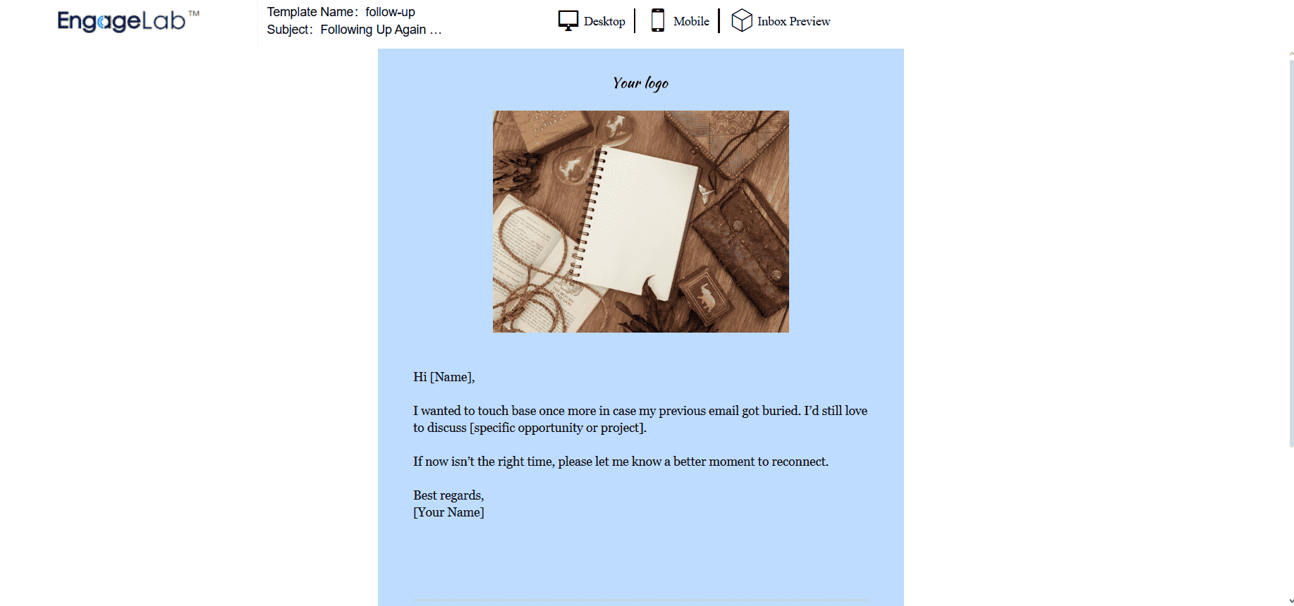 second follow up email template after no response
