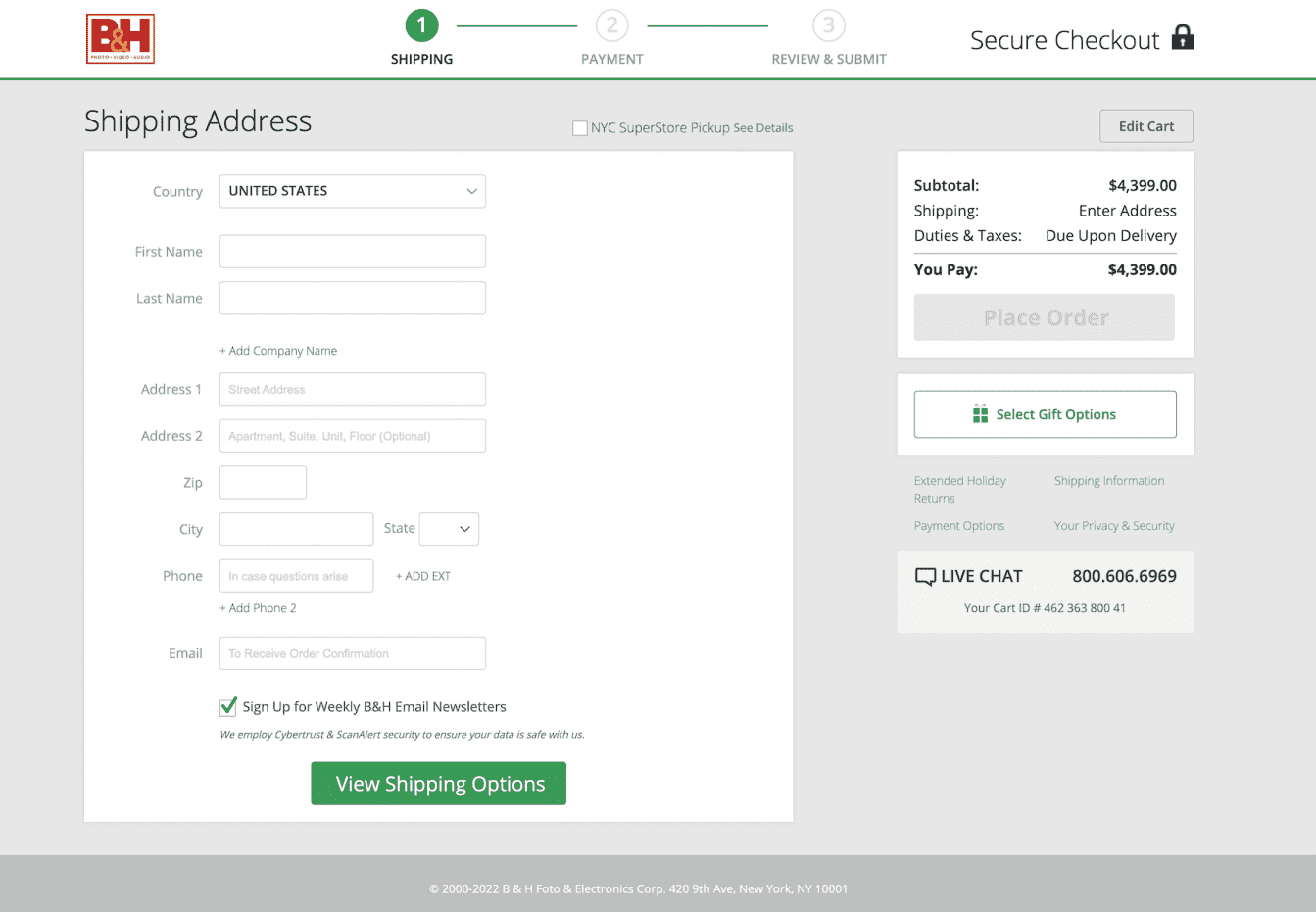 shipping-checkout-page
