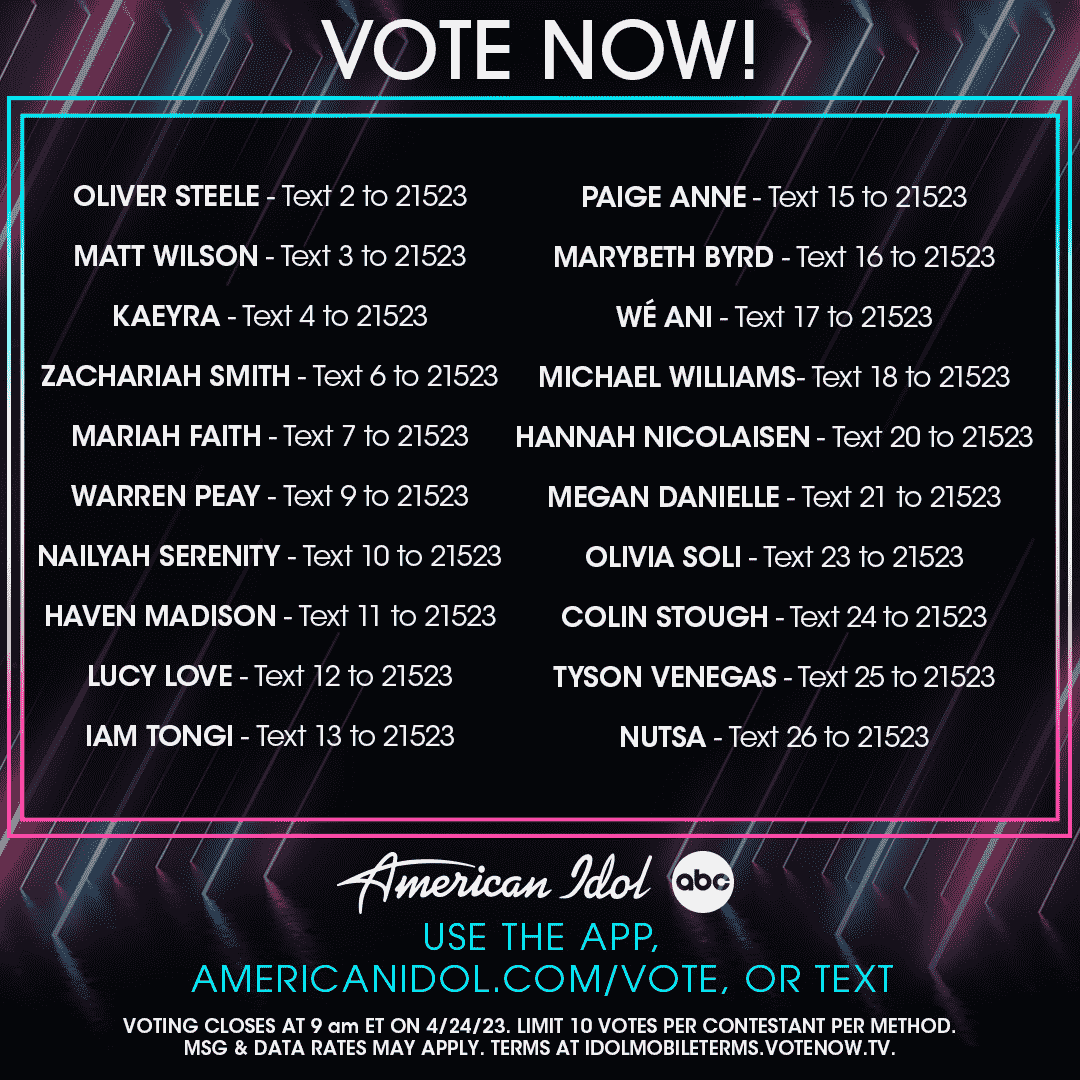 short-code-example-americal-idol-voting