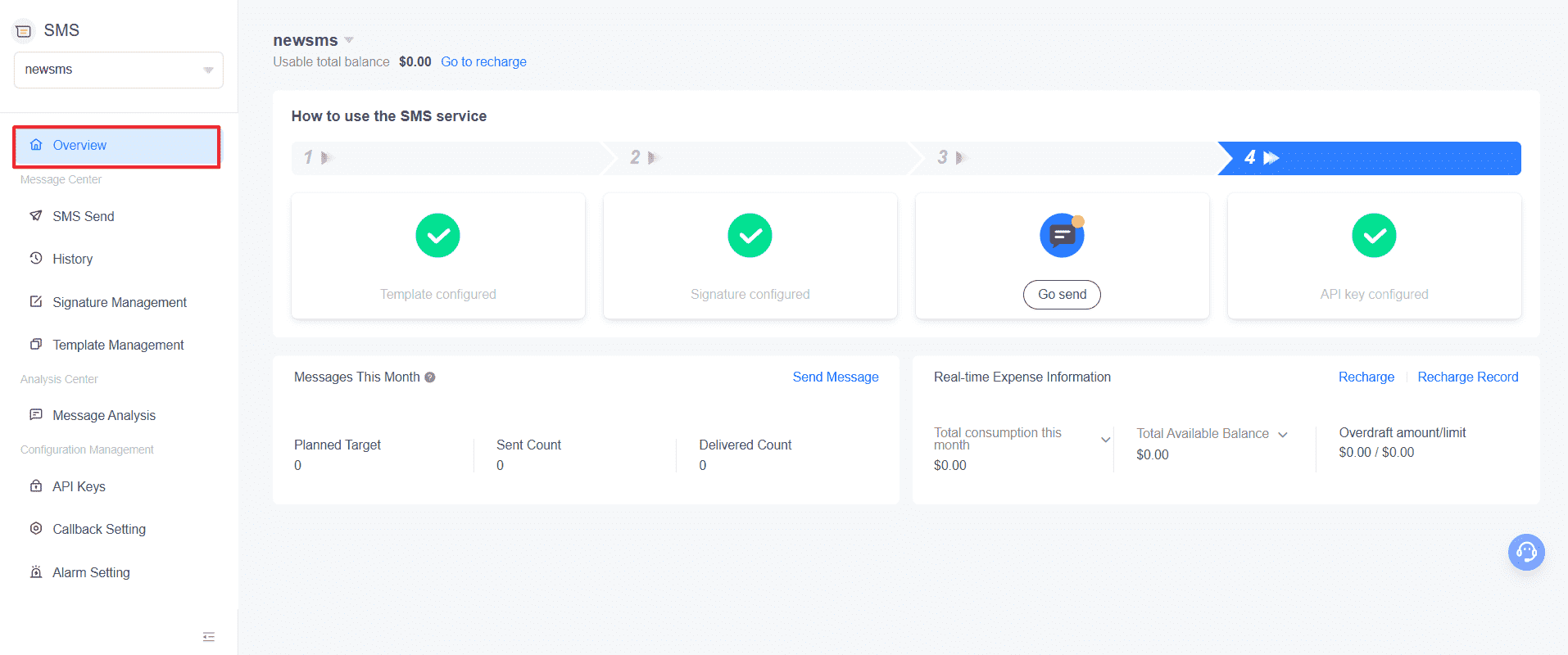 EngageLab SMS dashboard with delivery status monitoring and campaign analytics