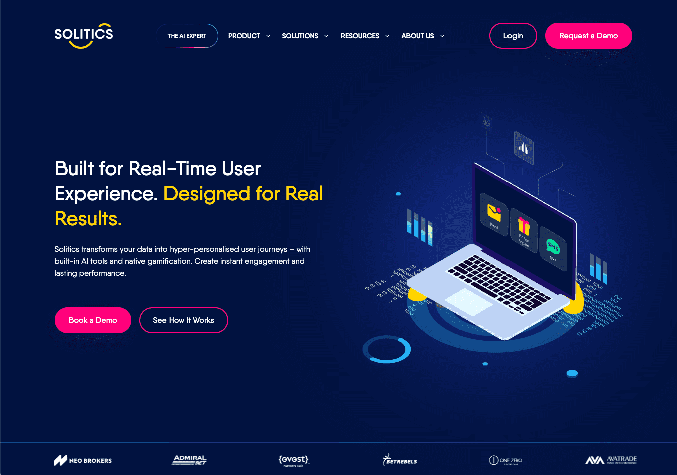 solitics realtime experience homepage