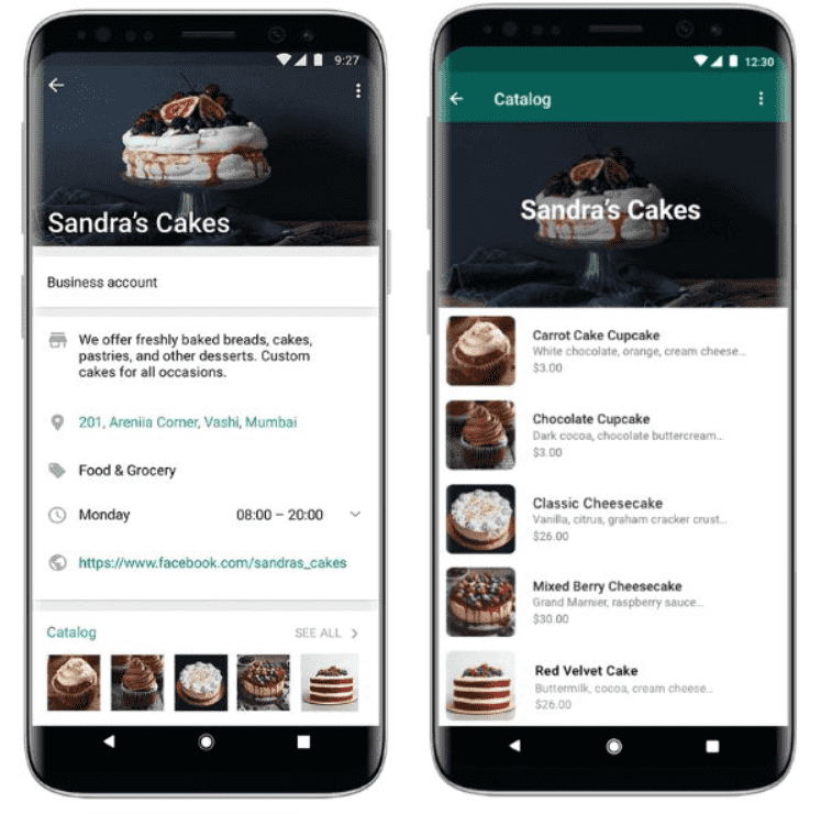 WhatsApp 商業產品目錄