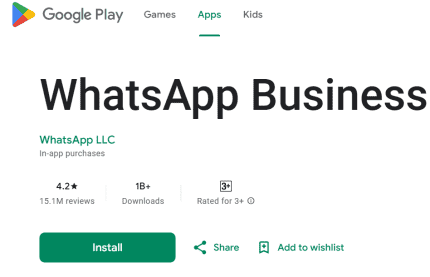 WhatsApp 商業應用程式 Google Play