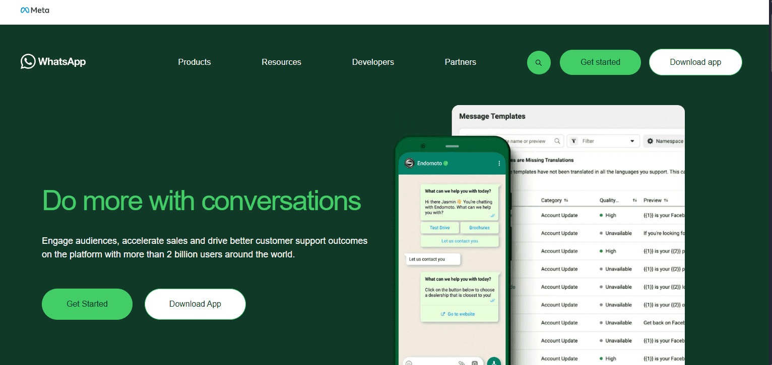 WhatsApp Business 網頁版